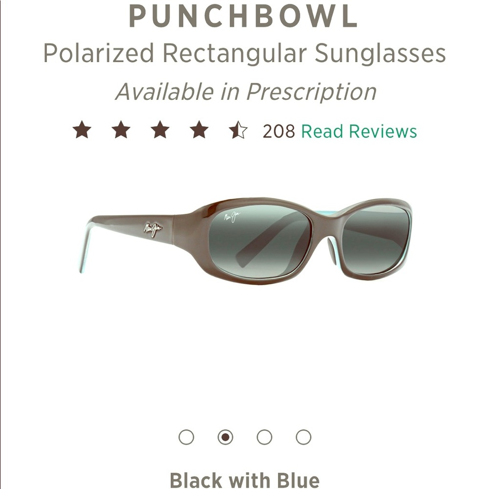 Maui Jim “Punchbowl” Sunglasses Black/Blue; EUC